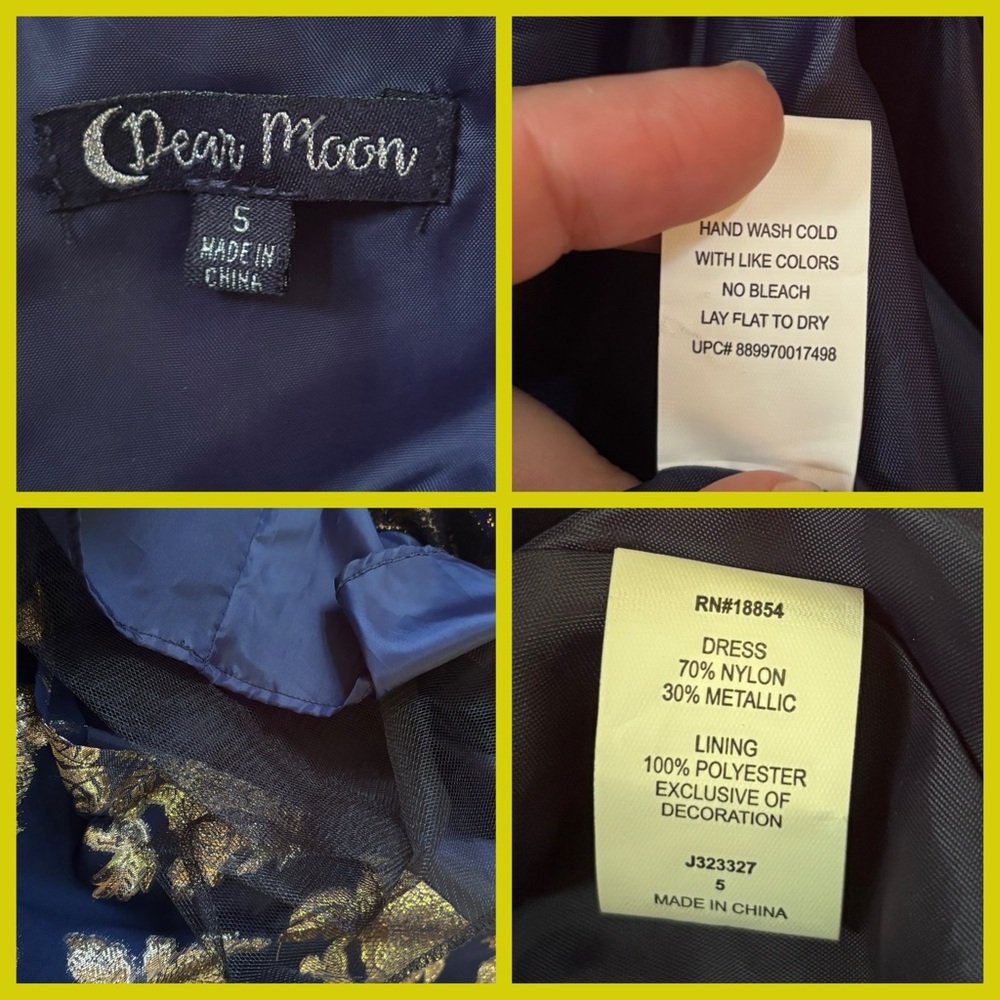 Dear Moon Blue + Gold Gown - Picture 6 of 6